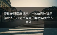 蜜桃传媒深度揭秘：mitao风波背后，神秘人在机场贵宾室的角色罕见令人意外
