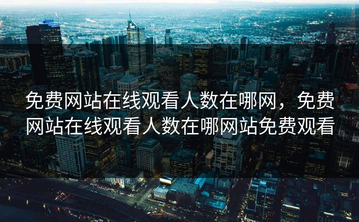 免费网站在线观看人数在哪网，免费网站在线观看人数在哪网站免费观看